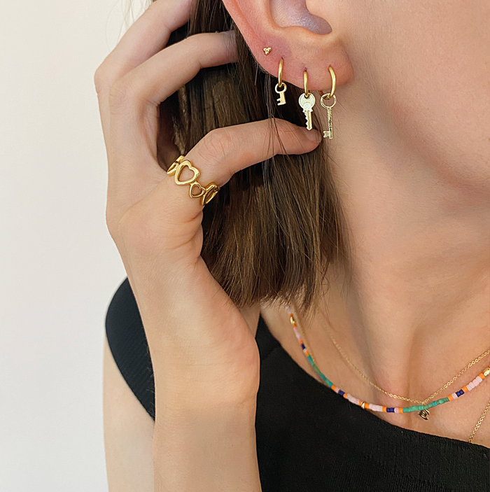 Capi Golden Key Pendant
