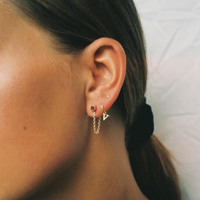 Capi Letter Hoop Earring