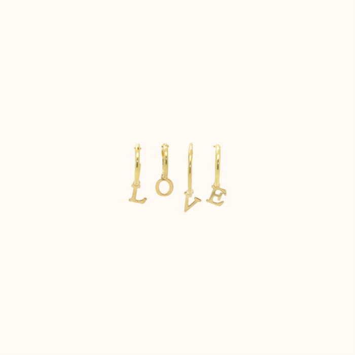 Capi Letter Hoop Pendant