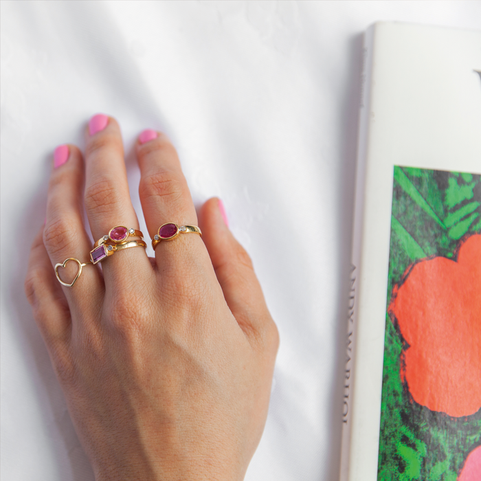 Capi Open Heart Ring