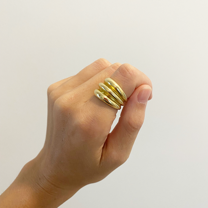 Capi Triple Dome Ring