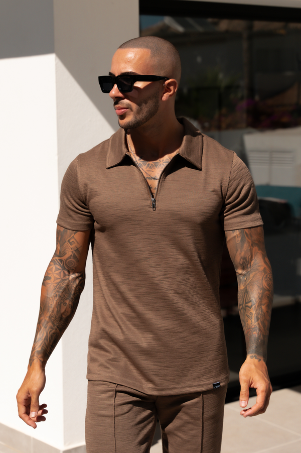 Capo Capo INTERLOCK SLUB Zip SS Polo