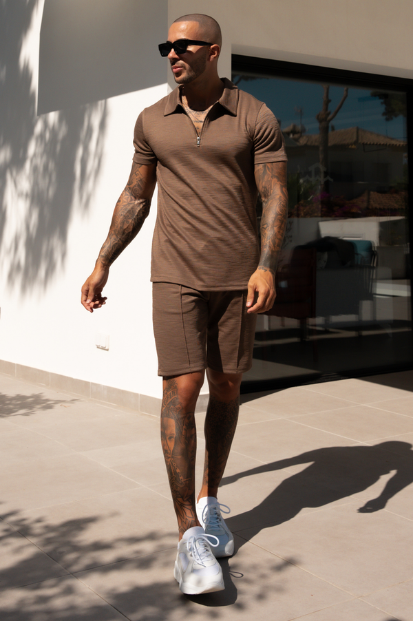 Capo Capo INTERLOCK SLUB Zip SS Polo