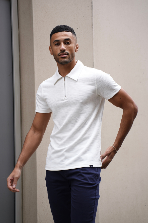Capo Capo INTERLOCK SLUB Zip SS Polo