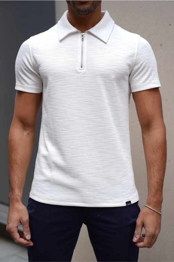 capo Capo INTERLOCK SLUB Zip SS Polo