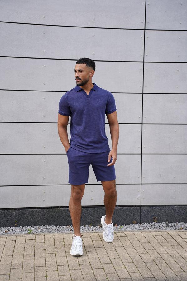 Capo Capo Jersey Slub Cuban Polo Shirt