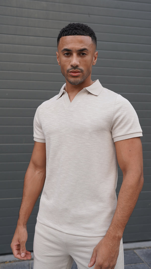 Capo Capo Jersey Slub Cuban Polo Shirt
