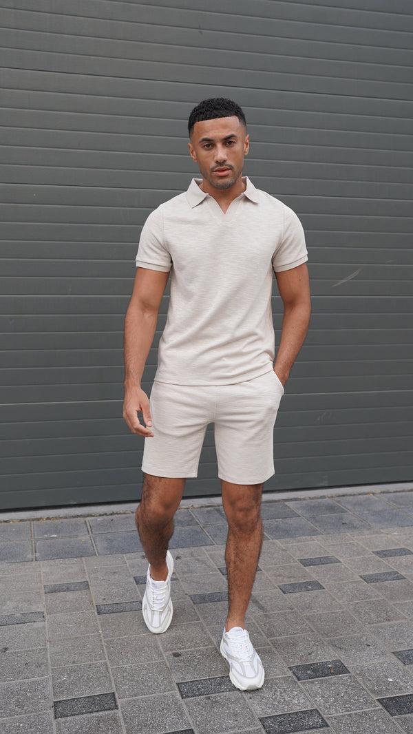 capo Capo Jersey Slub Cuban Polo Shirt