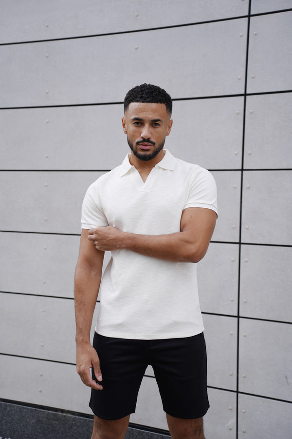 Capo Capo Jersey Slub Cuban Polo Shirt