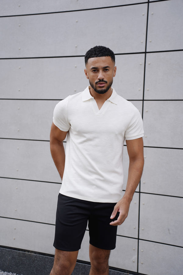 Capo Capo Jersey Slub Cuban Polo Shirt