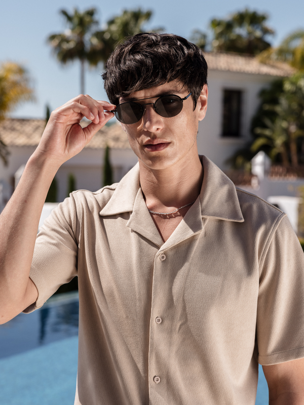 Capo CAPO Oval Double Bridge Sunglasses