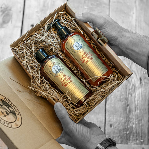 captain fawcett limited Booze & Baccy Hair & Body Wash Set
