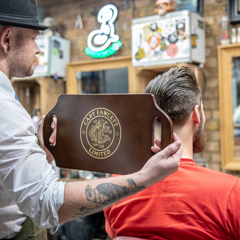 captain fawcett limited Double Handed Wooden Mirror