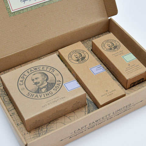 Captain Fawcett Limited Shave Brush Razor & Soap Gift Set