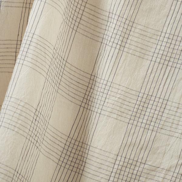 Caramel ADONIS CHILDREN'S COTTON SHIRT - WHITE / BLACK CHECK