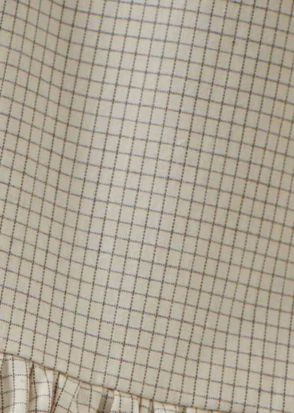 Caramel CAMILLA GIRL'S COTTON CAMISOLE TOP - OFF-WHITE / BLACK MICRO-CHECK