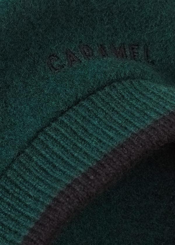 Caramel ABERFELDY BERET TAM - GREEN BLACK