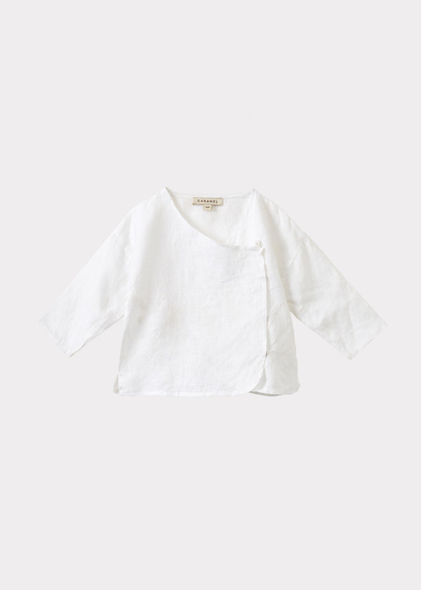 caramel ACORUS BABY SHIRT - WHITE
