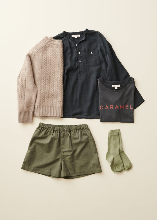 Caramel ADONIS SHIRT - CHARCOAL