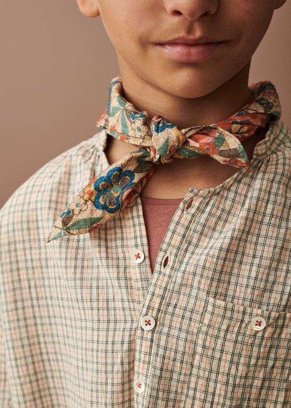 caramel ADONIS SHIRT - ORANGE CHECK