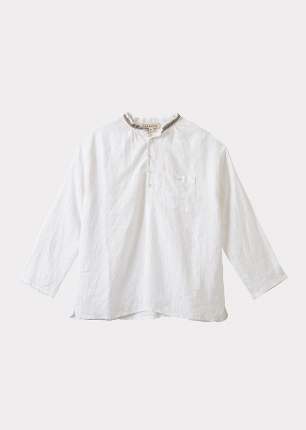 caramel ADONIS SHIRT - WHITE