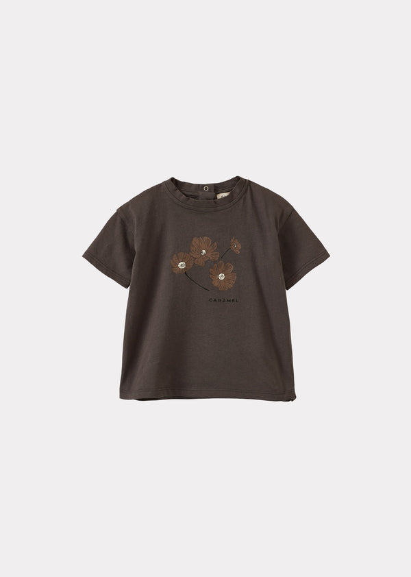 caramel AHIPA BABY COTTON T-SHIRT - GREY