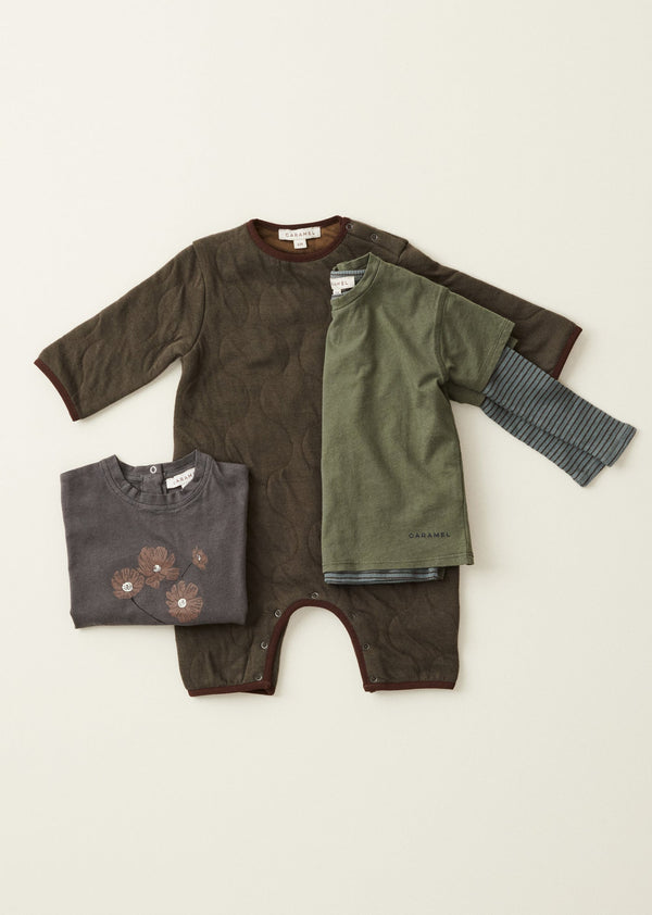 caramel AHIPA BABY COTTON T-SHIRT - KHAKI