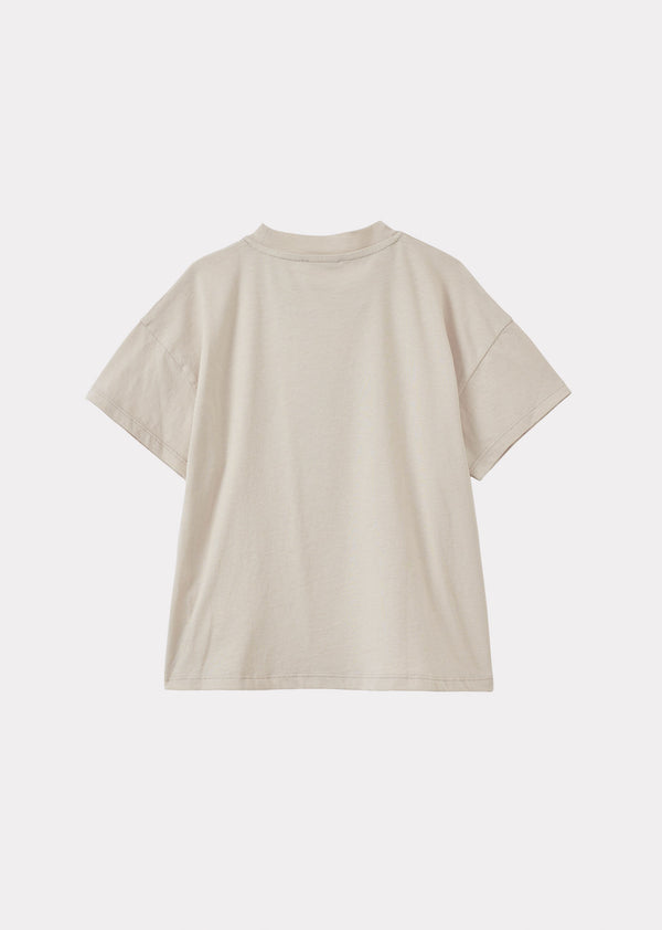 Caramel AHIPA CHILDREN'S COTTON T-SHIRT - ECRU