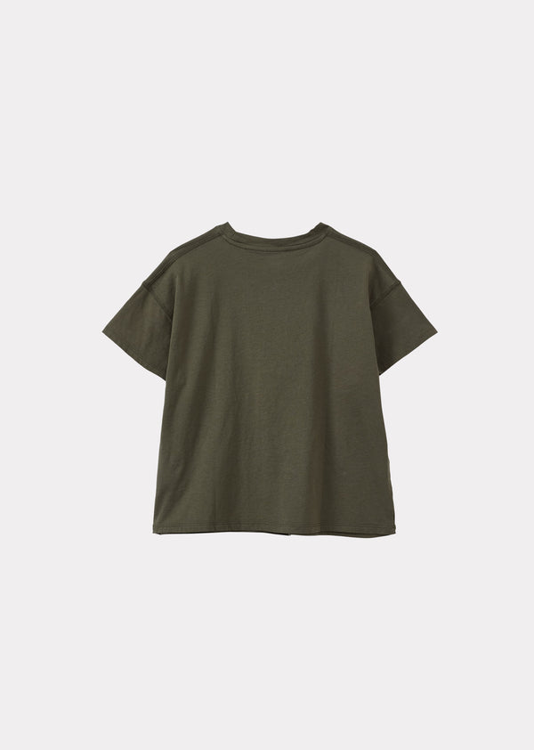 Caramel AHIPA CHILDREN'S COTTON T-SHIRT - KHAKI