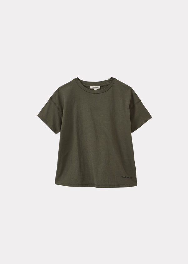 caramel AHIPA CHILDREN'S COTTON T-SHIRT - KHAKI