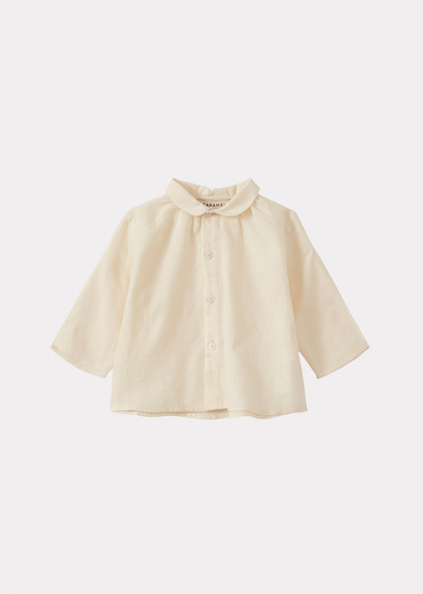 caramel ALOE BABY COTTON SHIRT - OFF-WHITE