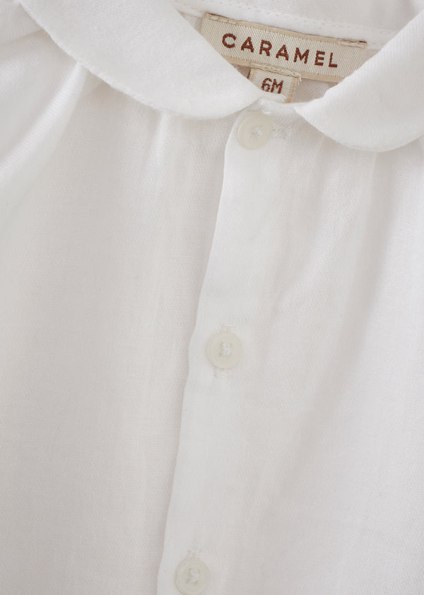 Caramel ALOE BABY COTTON SHIRT - WHITE
