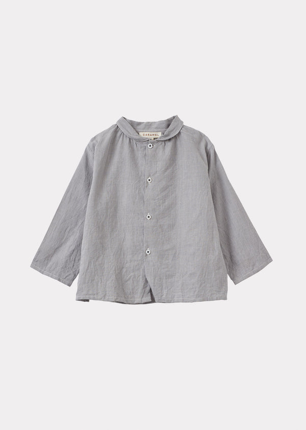 caramel ALOE BABY SHIRT - GREY MICRO-CHECK