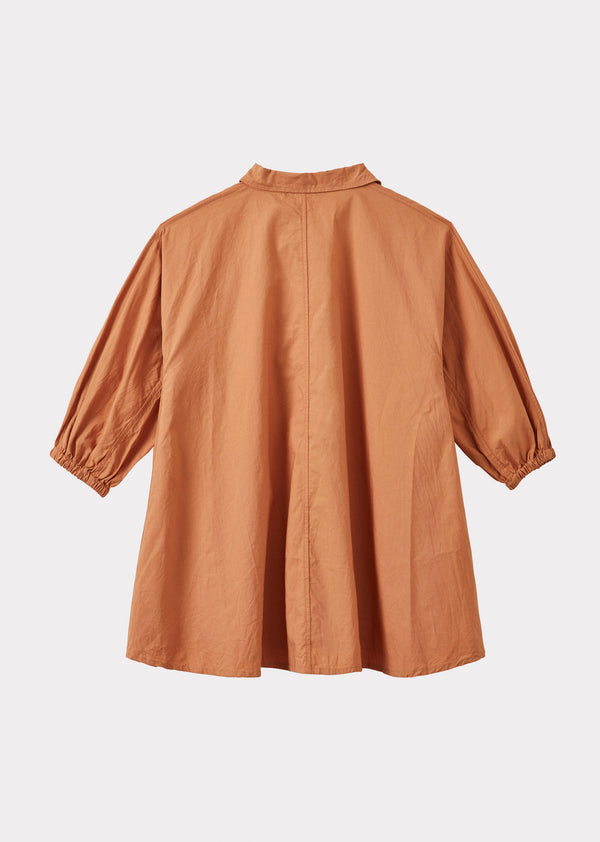 Caramel ANODA GIRL'S COTTON DRESS - BURNT ORANGE