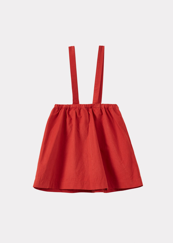 Caramel ARALIA CHILDREN'S COTTON TWILL SKIRT - RUST