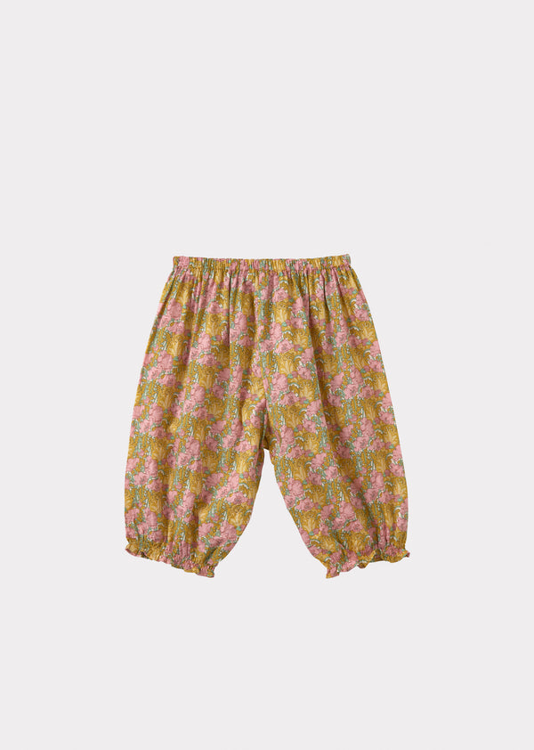 caramel ARNICA BABY TROUSERS - PINK/YELLOW