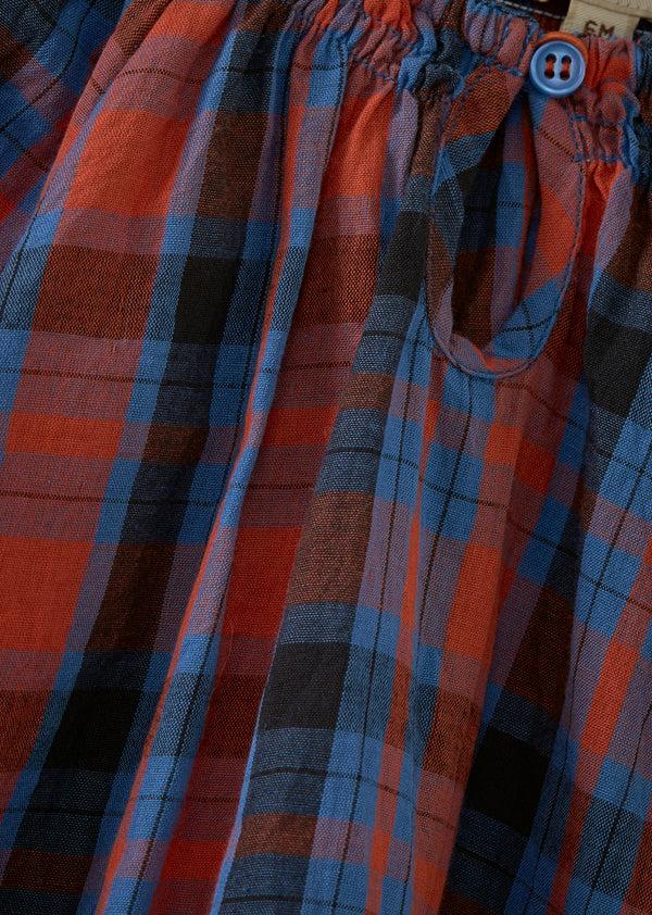 Caramel AROWANA BABY DRESS - RED/BLUE TARTAN
