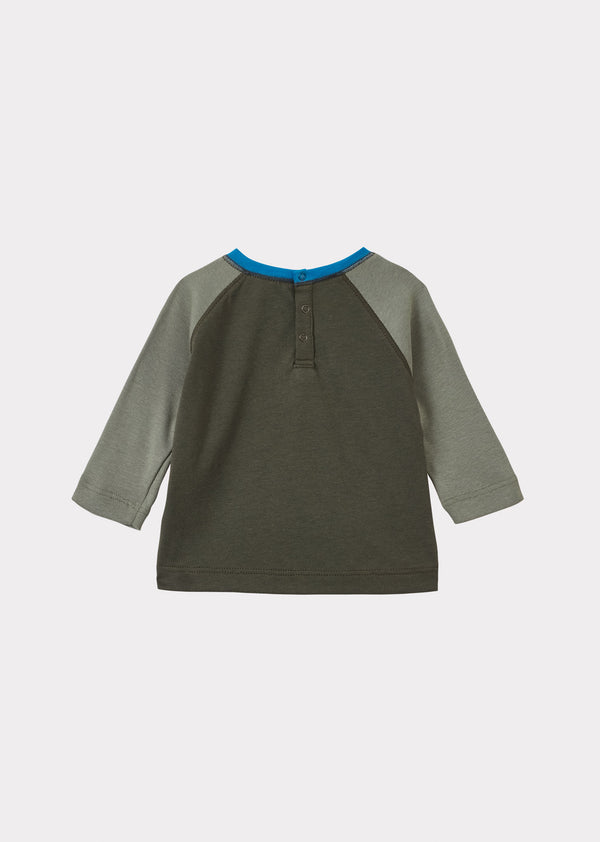 Caramel AXEL BABY T-SHIRT - KHAKI / SOFT GREEN / BLUE