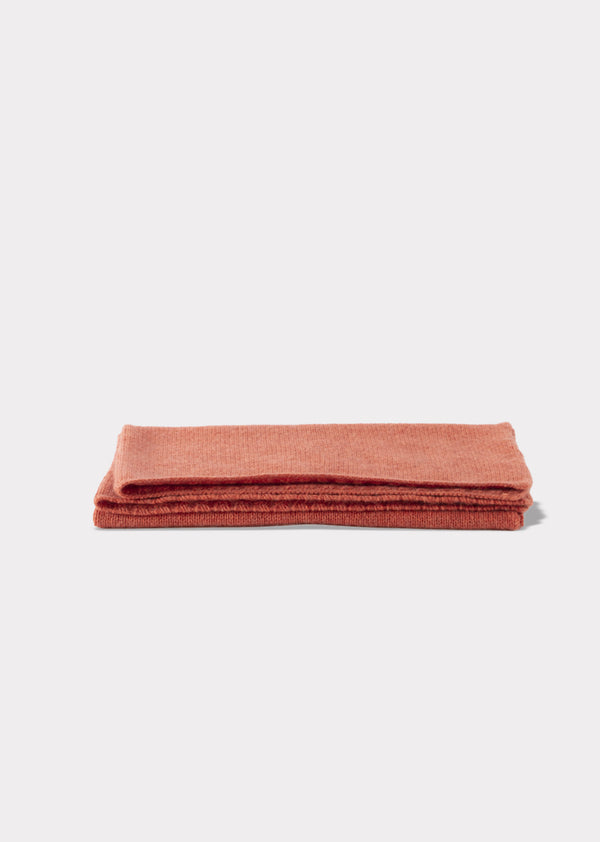 Caramel BABY KNITTED BLANKET 85 X 68 CM - CORAL