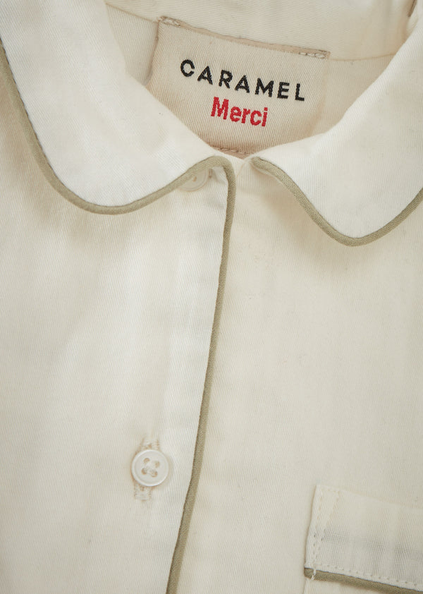 Caramel BABY PYJAMA - BLANC DE MEUDON