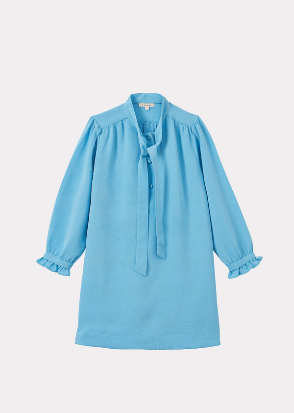 caramel BELFORD GIRL DRESS - TURQUOISE