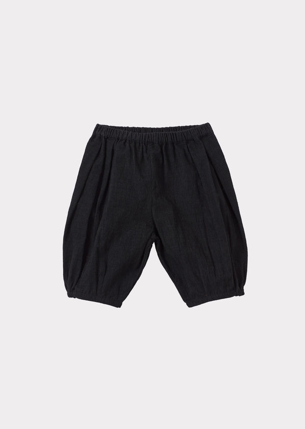 caramel BOBBY BABY COTTON TROUSERS - BLACK