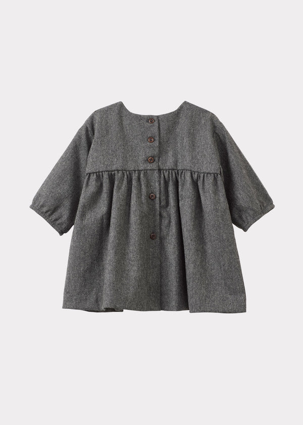 Caramel BOGDA BABY DRESS - CHARCOAL MELANGE