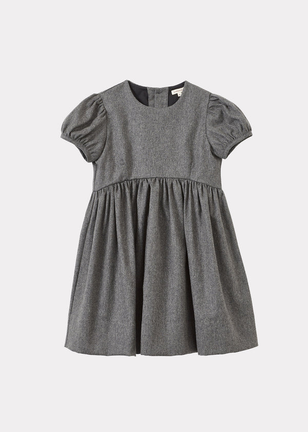 caramel BOGDA GIRL DRESS - CHARCOAL MELANGE