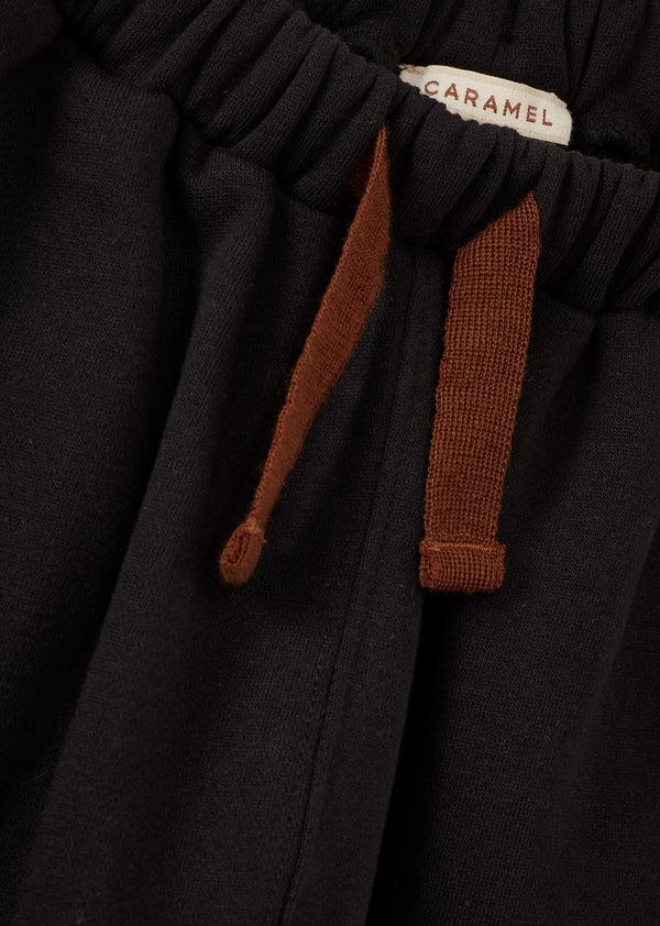 Caramel BROC CHILDREN'S COTTON MIX TROUSERS - BLACK
