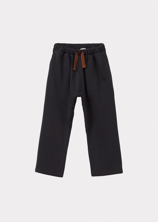 caramel BROC CHILDREN'S COTTON MIX TROUSERS - BLACK