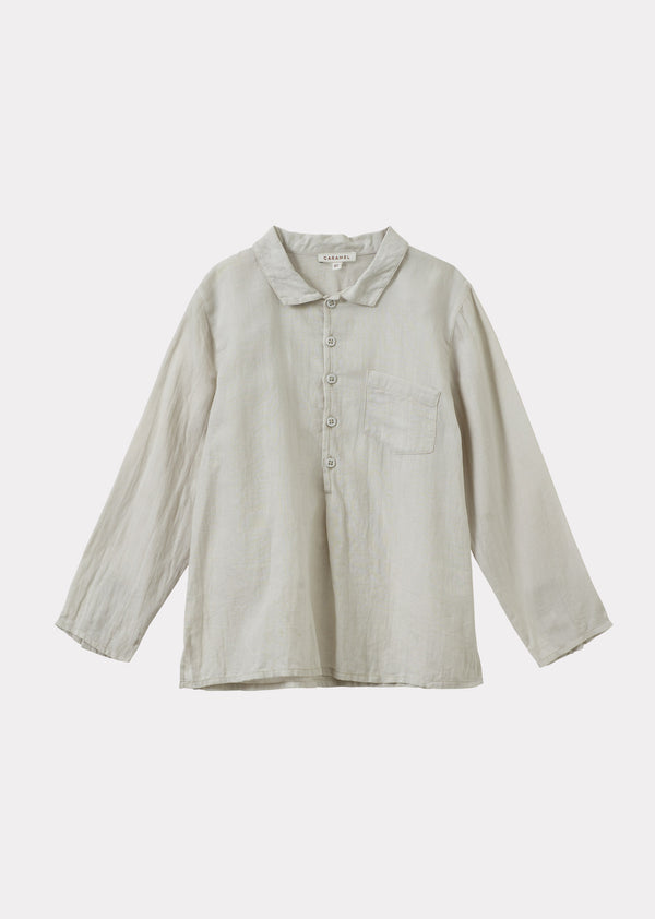 caramel BULLSHARK CHILDREN'S COTTON SHIRT - GREY