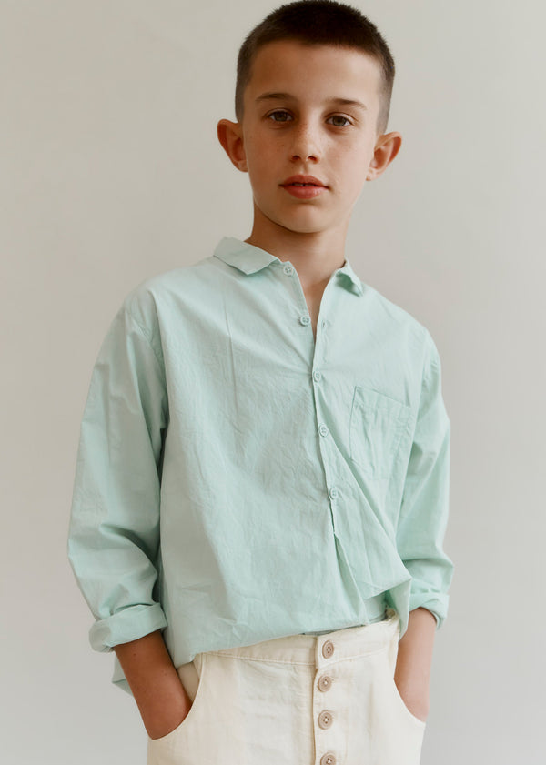 Caramel BULLSHARK CHILDREN'S COTTON SHIRT - MINT