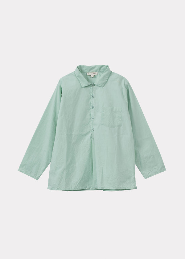 caramel BULLSHARK CHILDREN'S COTTON SHIRT - MINT