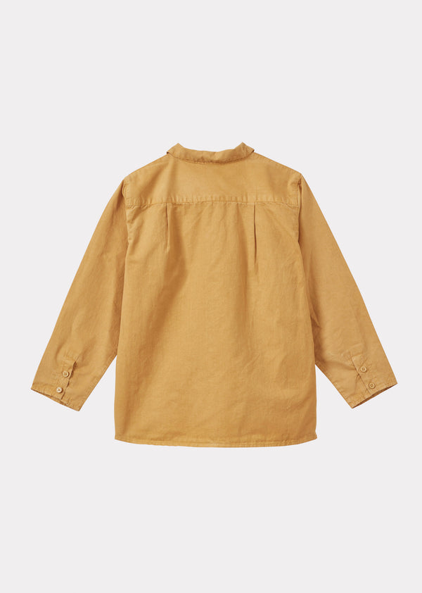 Caramel BULLSHARK CHILDREN'S COTTON SHIRT - OCHRE